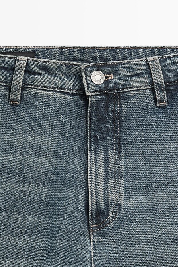 Orta bel İspanyol paça jean - 6