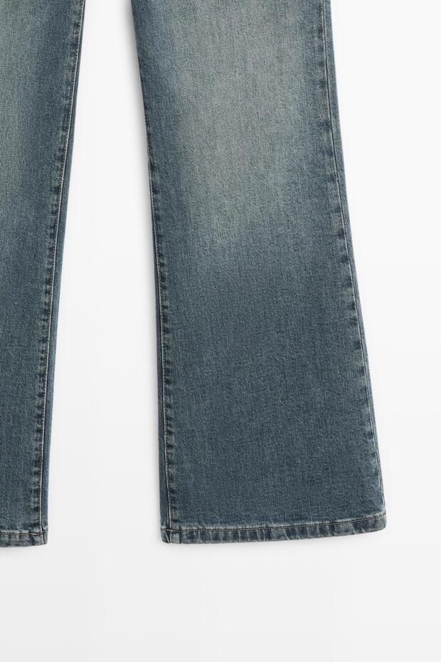 Orta bel İspanyol paça jean - 7