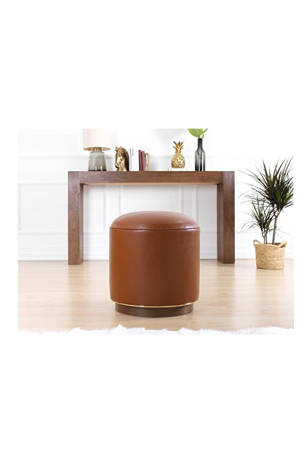 MİLOTTE DERİ PUF, TABA - 2