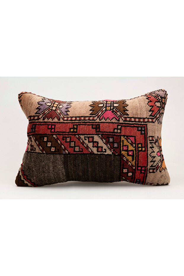 Vintage Pillow Cushion Cover Made from Handmade Old Kilim, 40X60 Cm, Wool