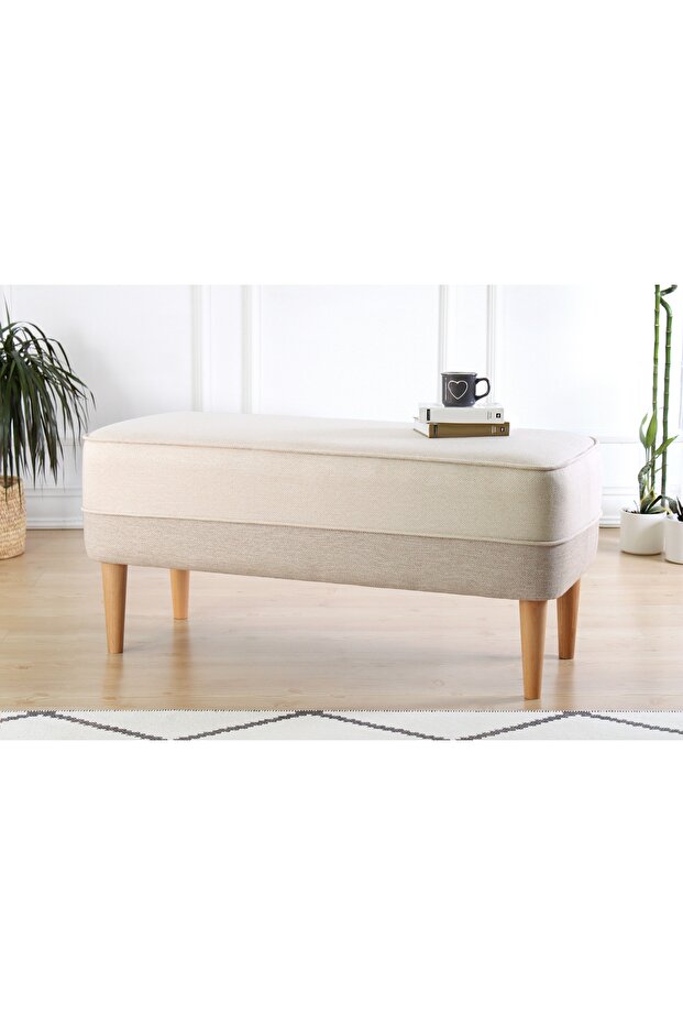 RANDLER BENCH PUF, KREM - 3