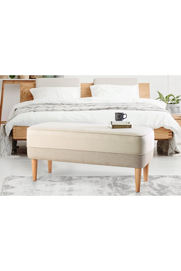 RANDLER BENCH PUF, KREM - 2