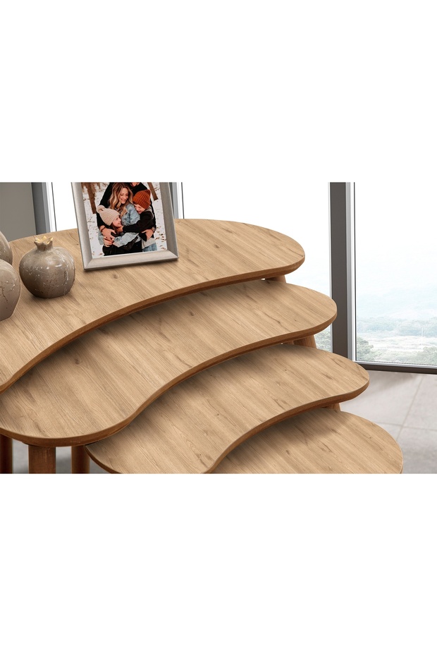 MOON ZİGON ORTA SEHPA SETİ, MEŞE - 4