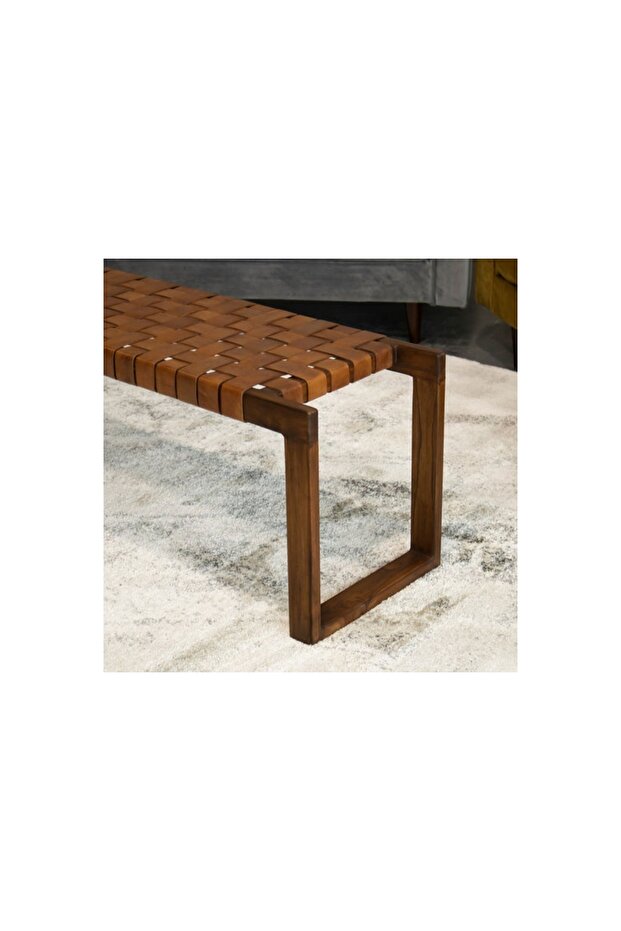 NAPOLYON AHŞAP BENCH, KAHVE - 4