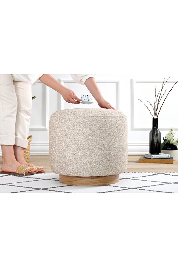 CHERİTON PUF, BEJ - 3