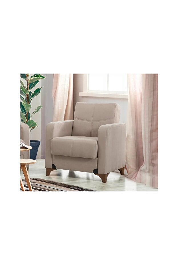 EZGİ TEKLİ KOLTUK , KREM - 2