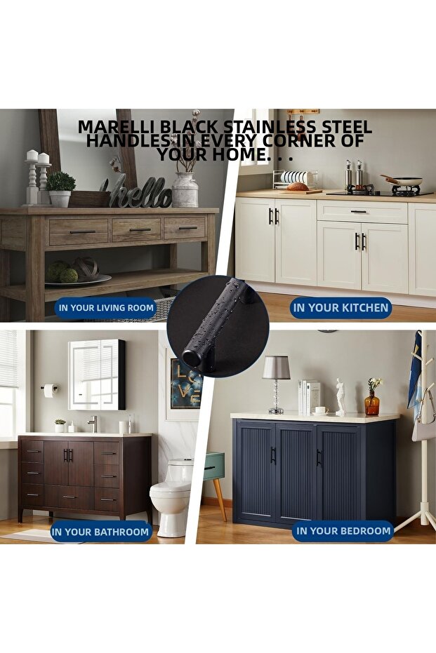 مقبض باب أنيق من الألومنيوم بتصميم سحب (مقبض سحب) - 3