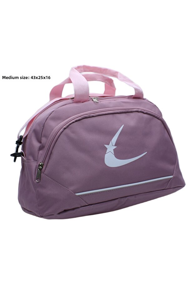 Lavender Two-Compartment Long Strap Unisex Medium-Sized Travel Fitness and Sports Bag