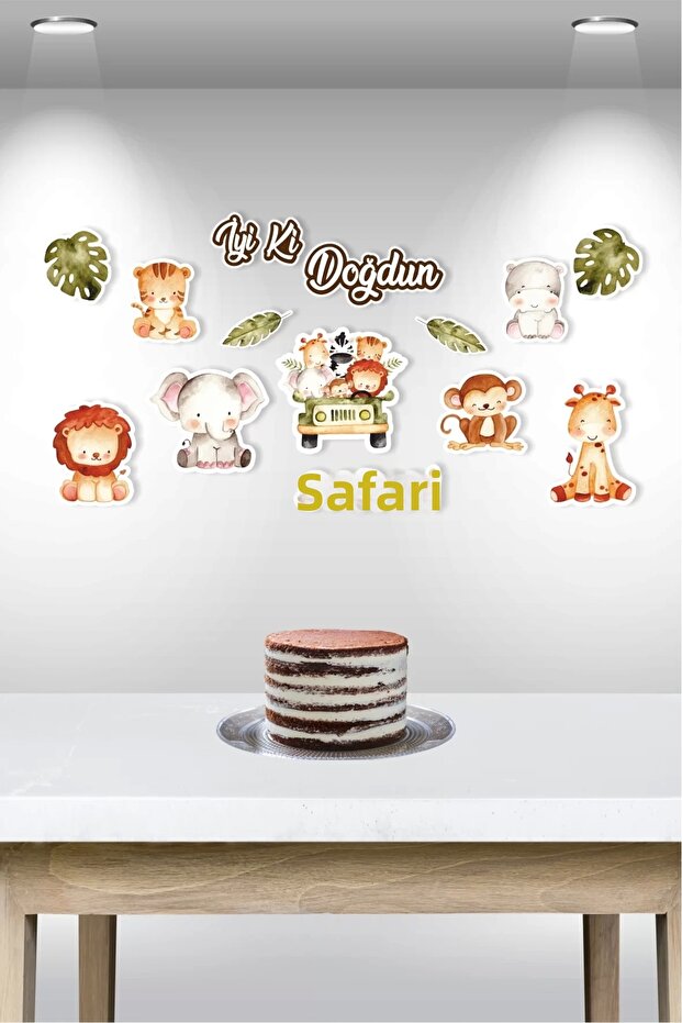 Safari Pastel Themed Multi-Part Banner *thick Paper 150 Cm