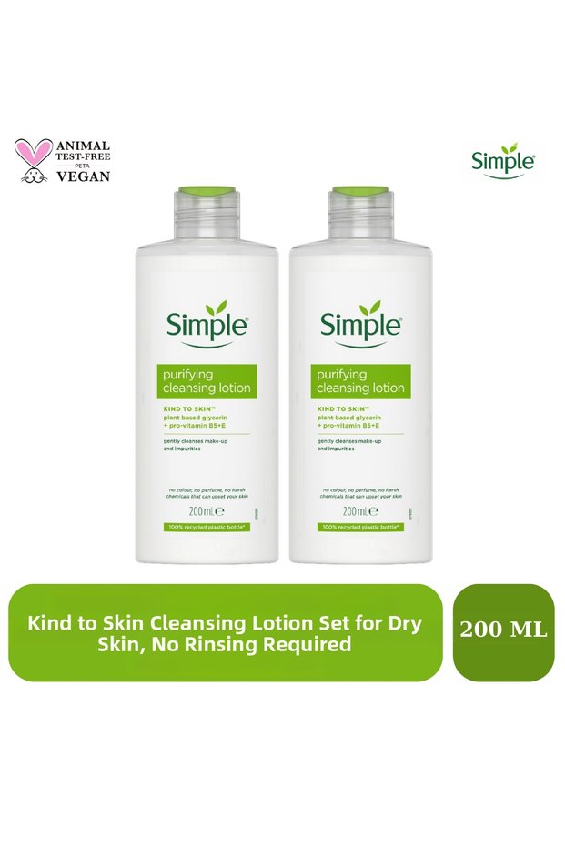 Kind to Skin Sensitive Skin Purifying No-Rinse Makeup Removal Lotion 200ml Set of 2