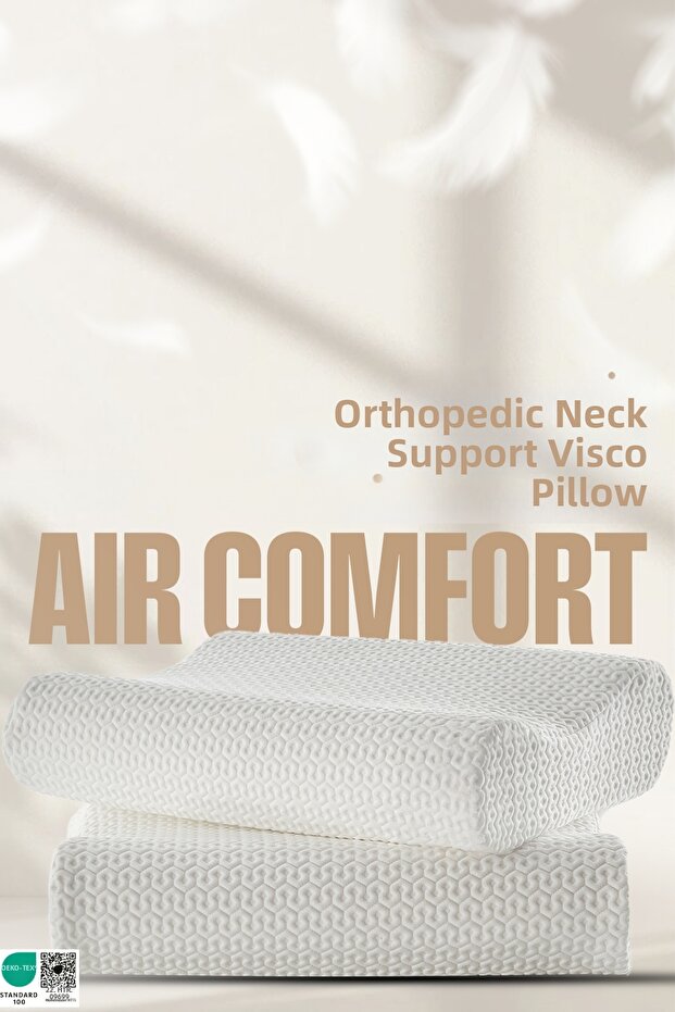 Orthopedic Neck Support Visco Pillow - Double-Sided Support Visco Pillow - [Air Channels - Anti-Uv]