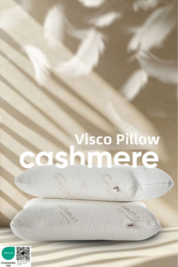 Cashmere New Generation Visco Sleeping Pillow - Special Cashmere Pillow [Orthopedic] Luxury Visco Pillow