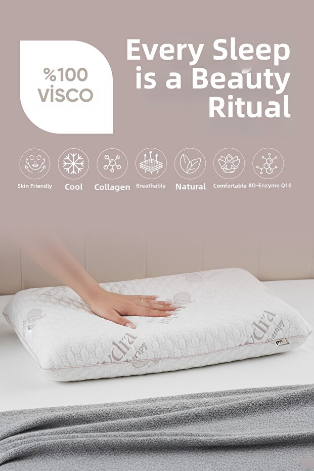 Orthopedic Neck Pillow [Soft] – Hydra Visko Beauty Pillow Hyaluronic Collagen