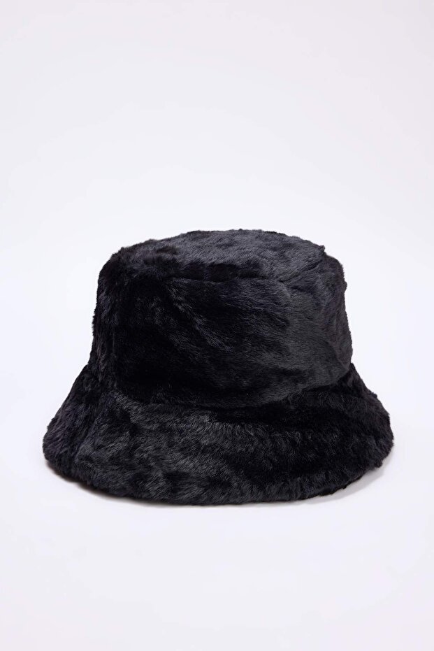 Black Plush Bucket Women's Hat Twoaw26Sp00002