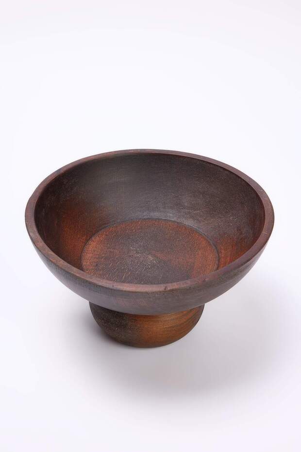 Ayaklı Ahşap Kase 13,8 cm x 23,7 cm TPHAW26TBK00081 - 3