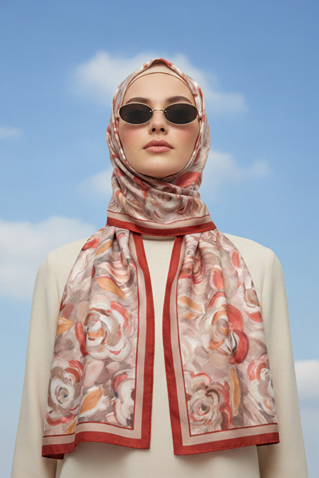 سلسلة شالات قماشية منقوشة من القطن الناعم - 1