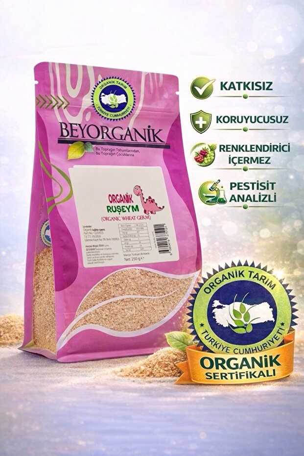 BEYORGANİK Organik Buğday Ruşeymi - Buğday Özü 250gr (PESTİSİT VE AFLATOKSİN ANALİZLİ)