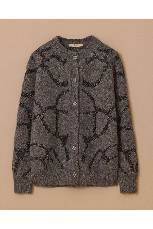 Desenli Triko Hırka - 6