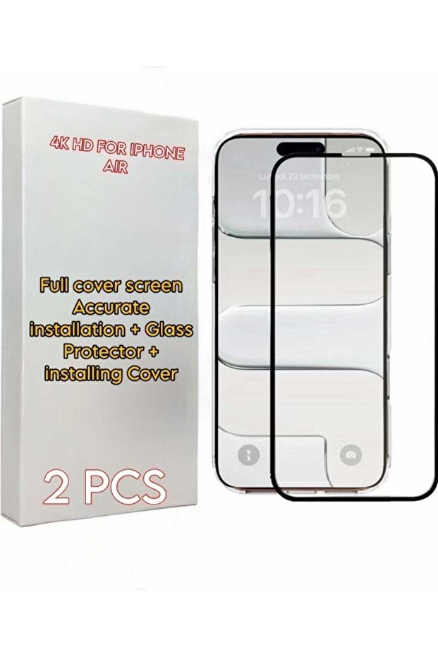 iPhone Air Set of Two 8K Ultra HD Glossy Tempered Glass Screen Protectors