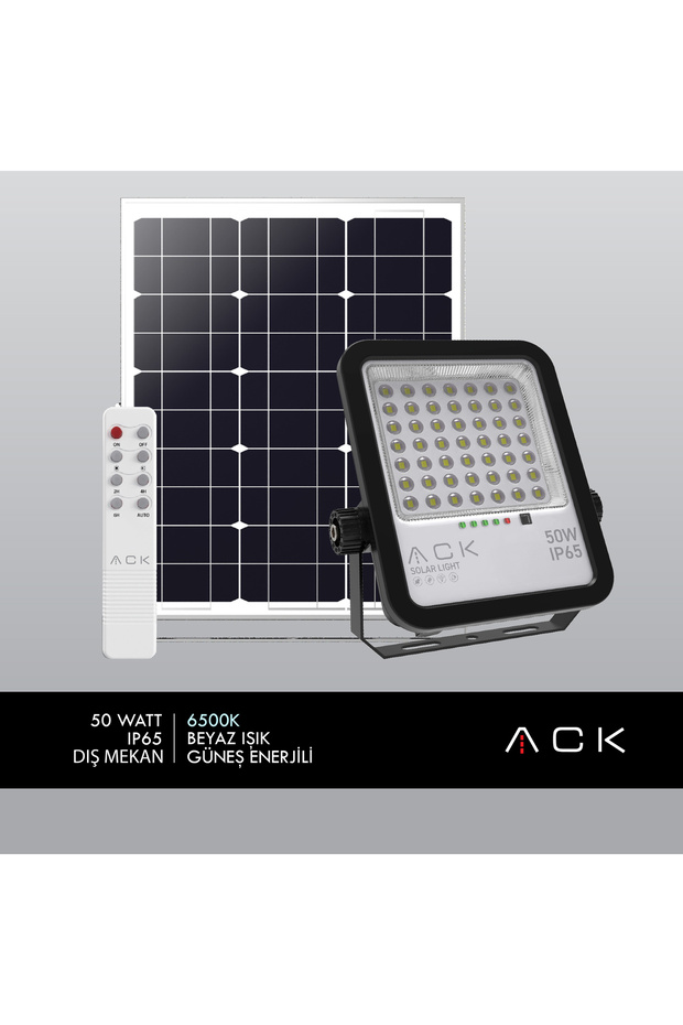 LED SOLAR PROJEKTÖR 50 W ACK - 1