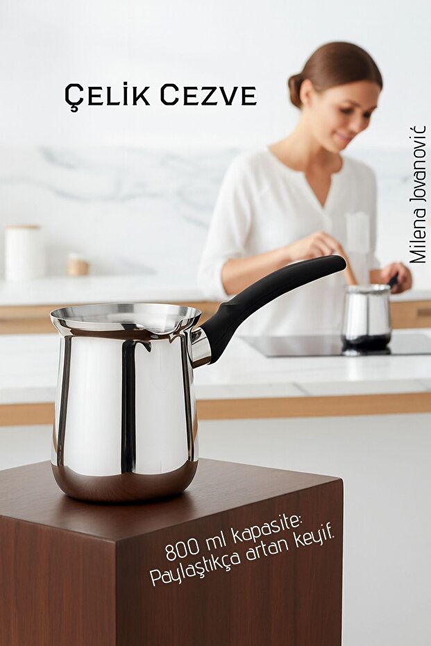 Paslanmaz Çelik Cezve 800 ml - 1