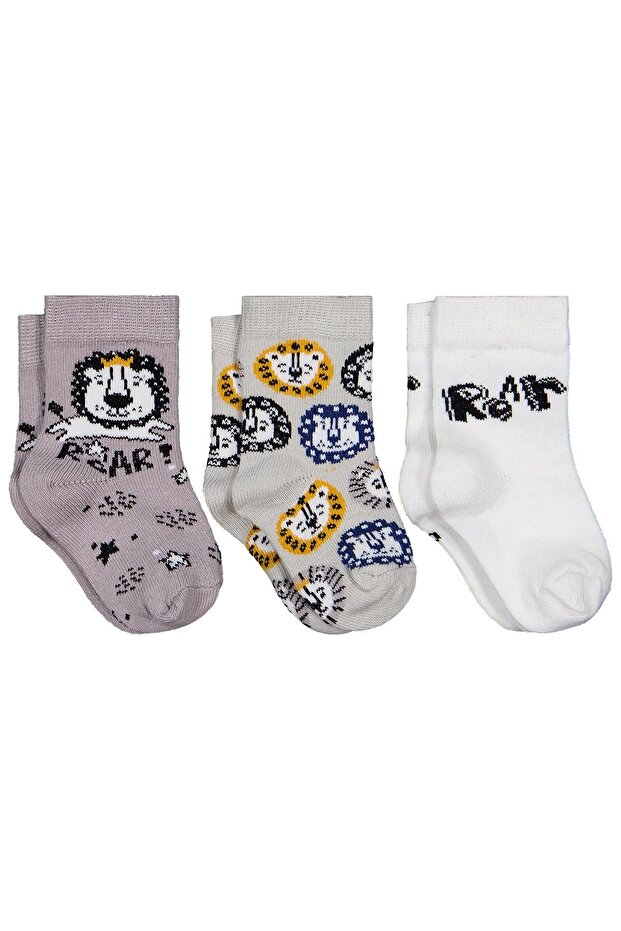Roar 3-Piece 6-Pair Baby Boy Sock Set - Standard