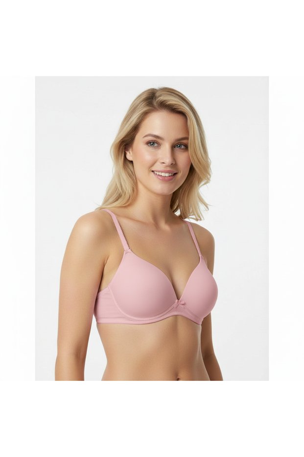 Women's Wire Free Cotton White Color Soft Bra Bb2102