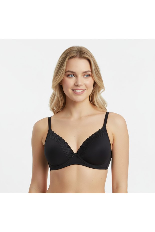 Women's Soft Bra Ornamental Lace Wire Free Non-Padded Bra Bb2118