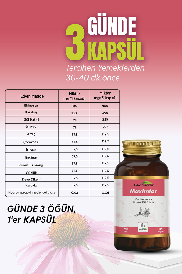 Maximfor 90 Kapsül 750mg - 3