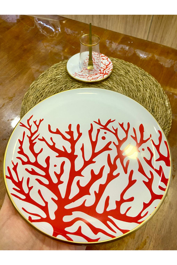 Mercan 6'lı Pasta Tabak 20cm - 1