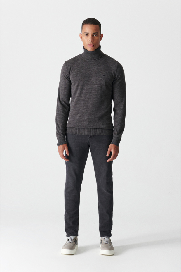 Erkek Antrasit Basic Kazak E005002 - 5