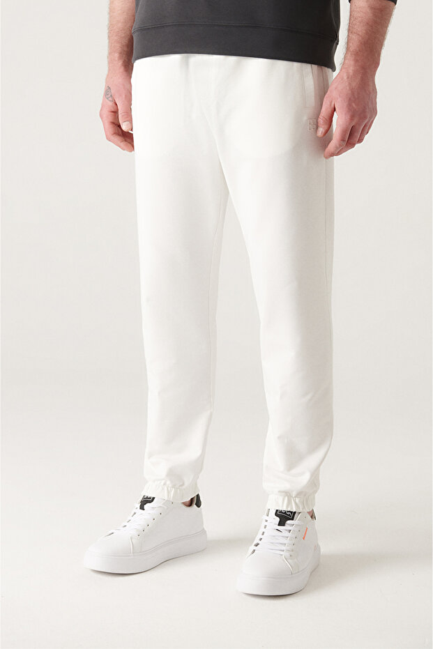 Erkek Ekru Basic Pamuklu 2 iplik Jogger E003403 - 5