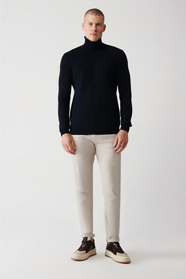 Erkek Lacivert Basic Kazak E005002 - 5