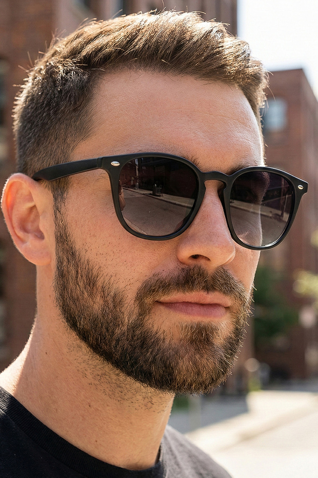 Uv400 Polarized Black Unisex Sunglasses 1372 C0101 - Tr90 Flexible Durable Frame