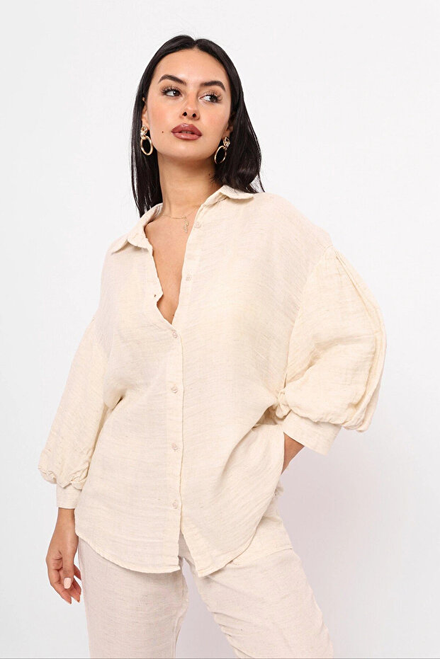 Premium Ekru Gömlek - 1