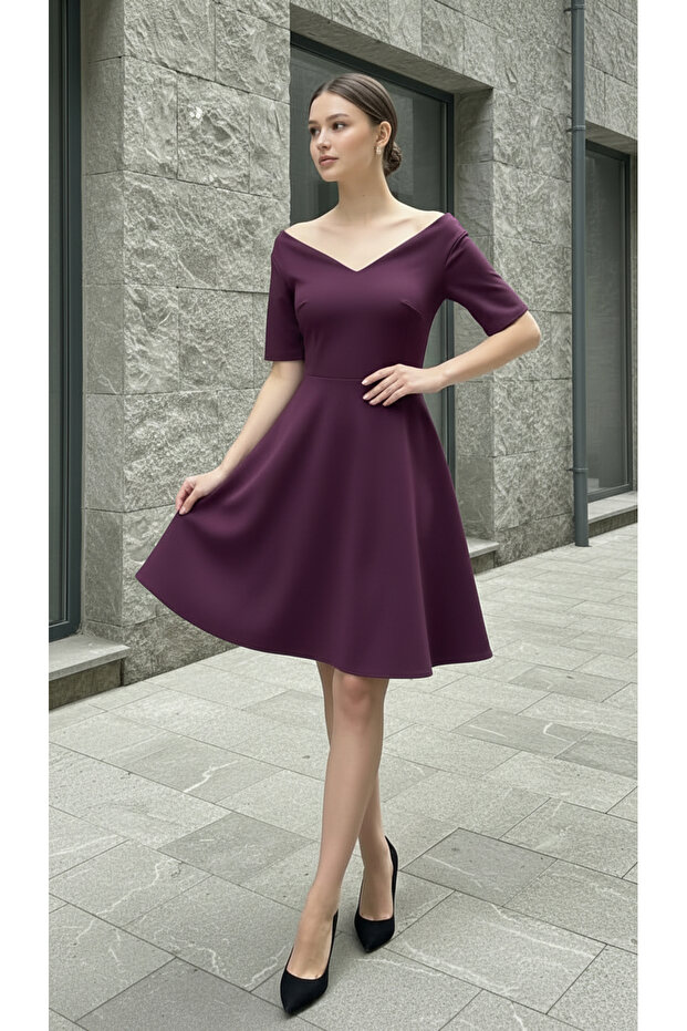 A-Line Mini Elbise - 1