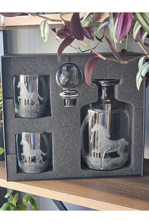 el sanatı atlı 3 parça viski seti - 2