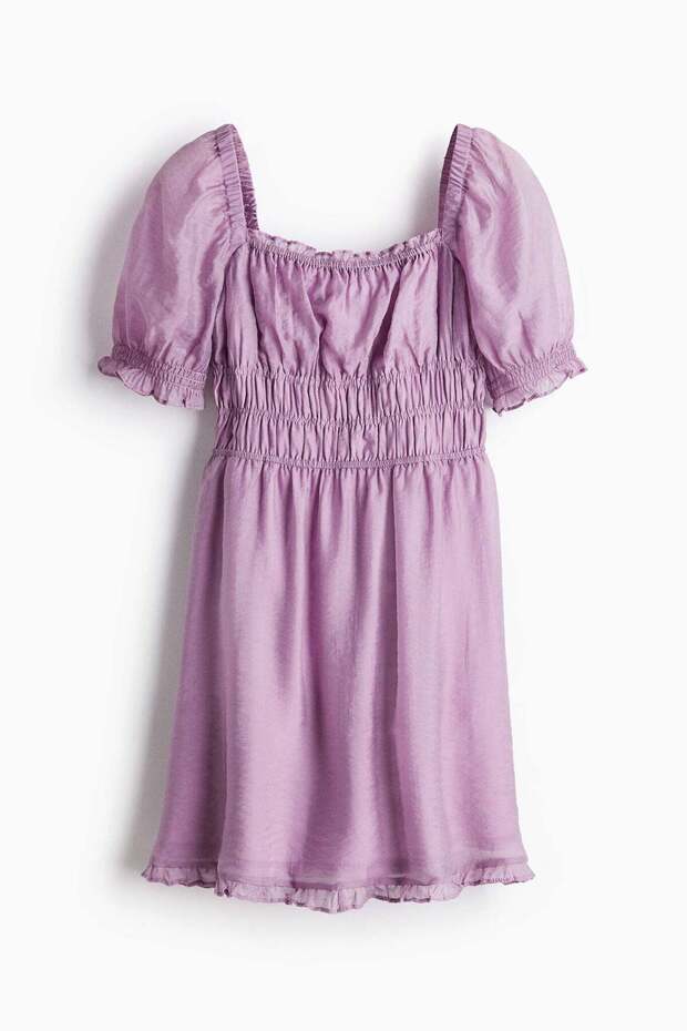 Smock-detail dress