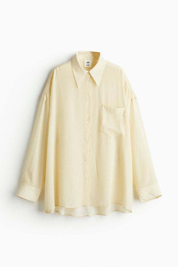 Oversized silk-blend shirt