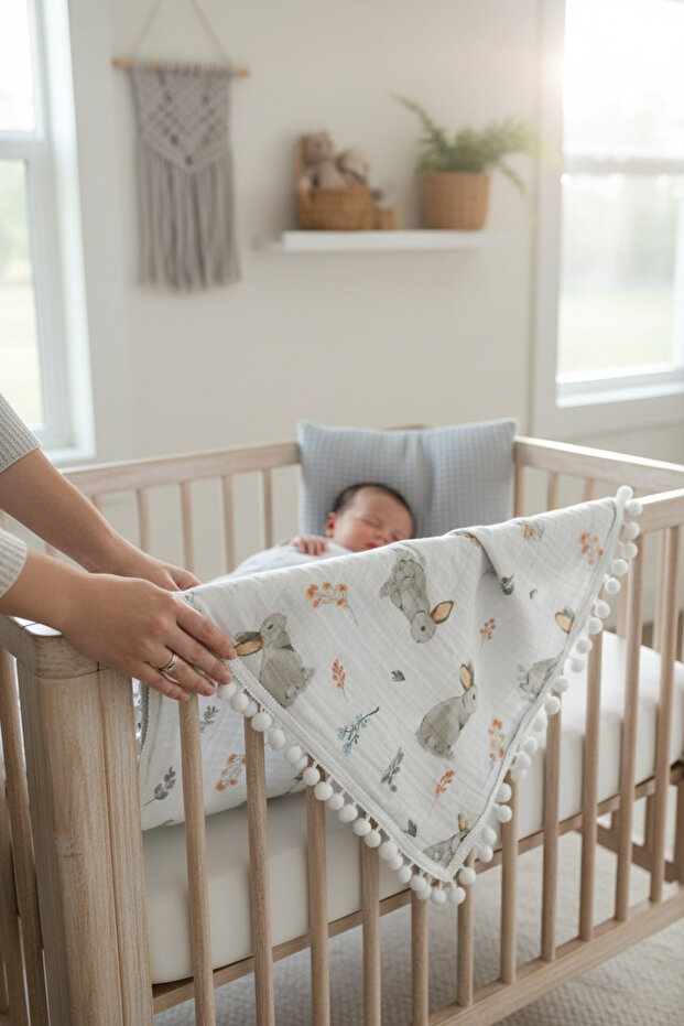 100% Cotton Multi-Purpose Double Layer Muslin Blanket (80X100)