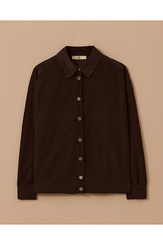 Düğmeli Kadife Ceket - 5