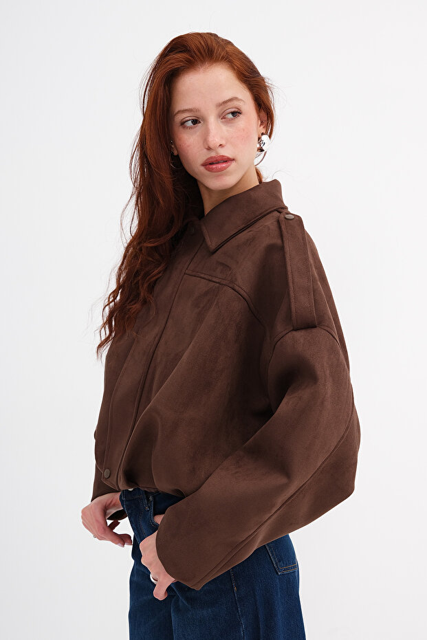 Süet Bomber Ceket C141 - 4