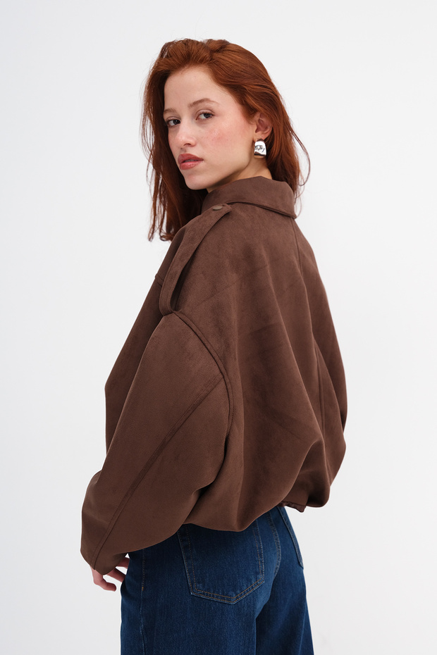 Süet Bomber Ceket C141 - 6