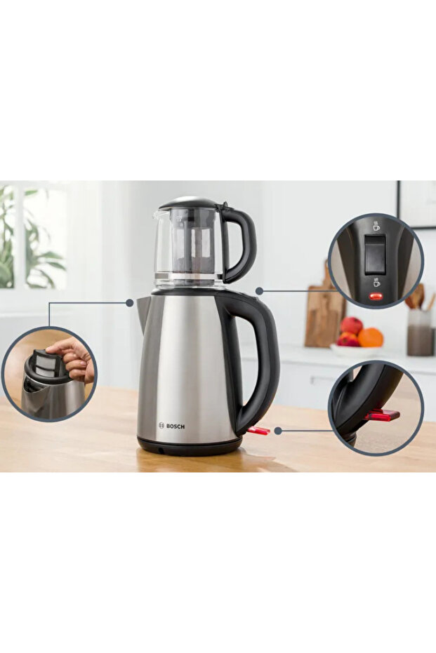 Tta5603 Stainless Steel Tea Maker Tea Maker with Glass Teapot - 5