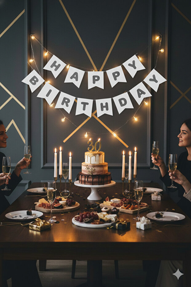 نص عيد ميلاد سعيد باللون الأبيض - رقائق فضية