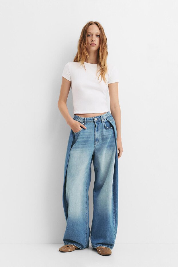 Basic vücuda oturan t-shirt - 2