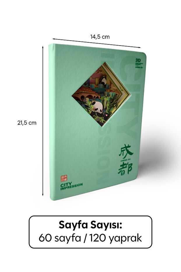 3D Panda Temalı Defter - 9