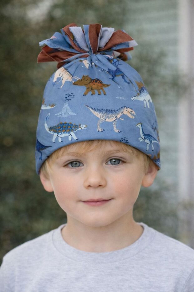 Figured Boys' Combed Cotton Hat