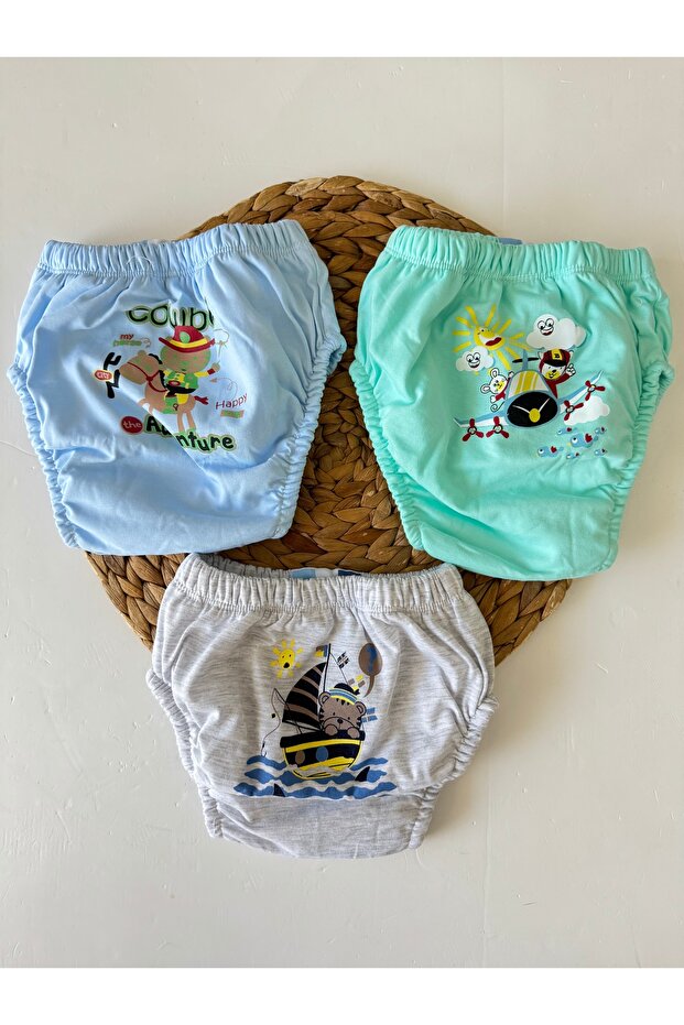 3 PIECES 50% COTTON 50% MEMBRANE, INDOOR TOWEL, WATERPROOF (2 - 3 - 4 YEARS OLD TRAINING COTTON)