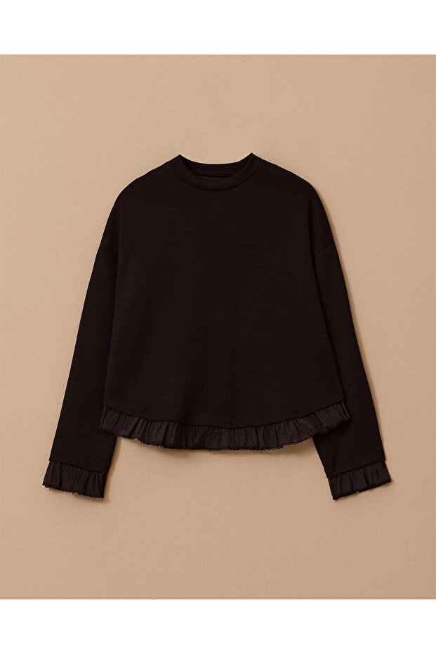 Fırfır Detaylı Sweatshirt - 5